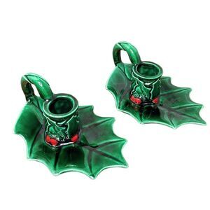 Holly Berries candle holders